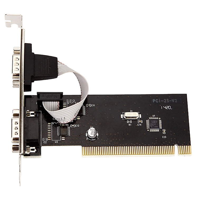 RS232 Serial Port TX382B 2 Port Pci to 9 Pin Com Riser Card Adapter with Tracking Number - RS485 / RS232 Series by buy2fix | Online Shopping UK | buy2fix