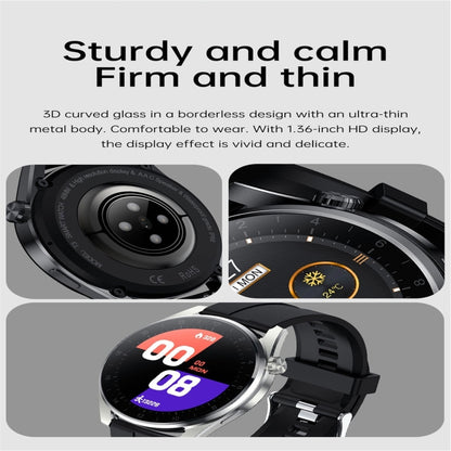 T3 IP68 1.36 inch Silicone Watchband Color Screen Smart Watch(Black) - Smart Wear by buy2fix | Online Shopping UK | buy2fix