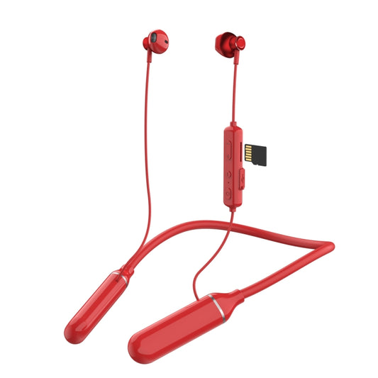 K1688 Neck-mounted Noise Cancelling IPX5 Sports Bluetooth Headphone(Red) - Neck-mounted Earphone by OneDer | Online Shopping UK | buy2fix