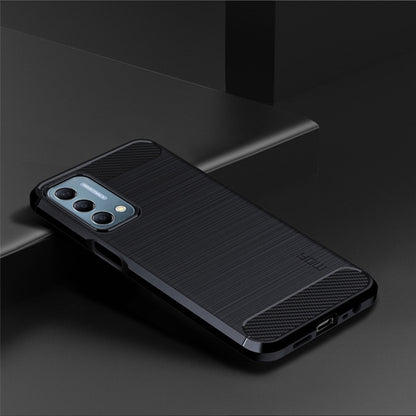 For Oneplus Nord N200 5G MOFI Gentleness Series Brushed Texture Carbon Fiber Soft TPU Phone Case(Blue) - OnePlus Cases by MOFI | Online Shopping UK | buy2fix