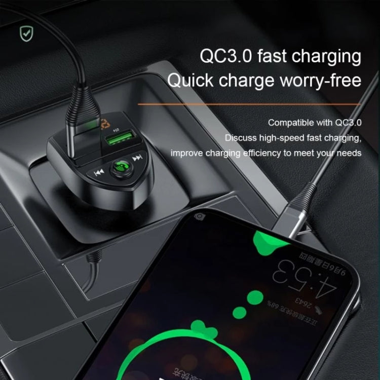 C8 Car  U Disk Bluetooth Player Fm Transmitter  QC3.0 Dual USB Ports Fast Charging - In Car by buy2fix | Online Shopping UK | buy2fix