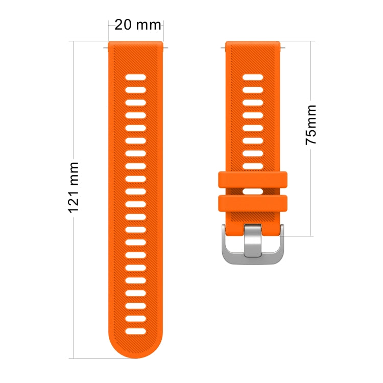 For Garmin Venu SQ 20mm Silicone Twill Watch Band(Red) - Watch Bands by buy2fix | Online Shopping UK | buy2fix