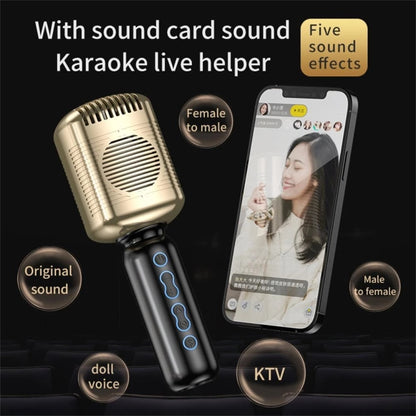 KM600 Wireless Microphone TWS Handheld Noise Reduction Smart Bluetooth-compatible Condenser Mic Music Player for Singing(Sliver) - Consumer Electronics by buy2fix | Online Shopping UK | buy2fix