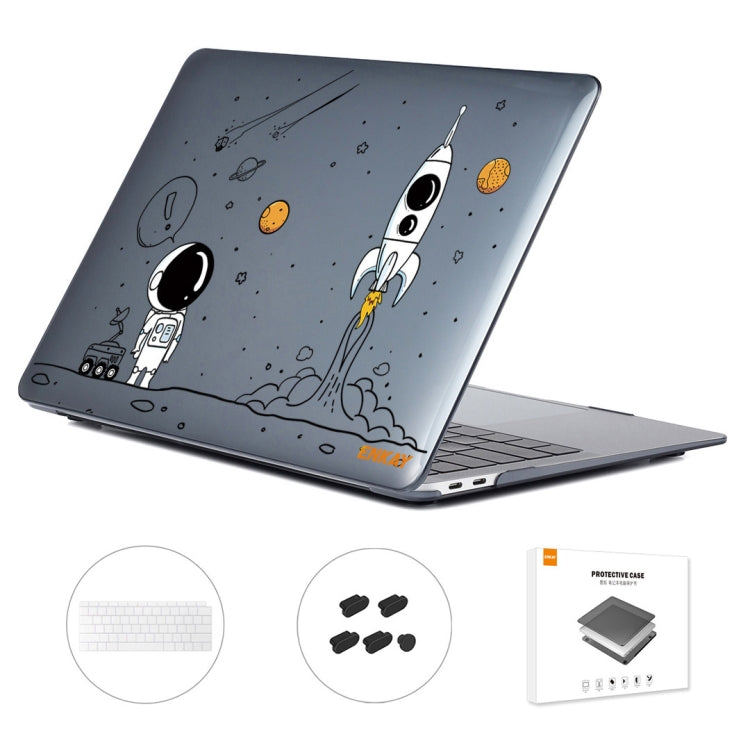 For MacBook Air 13.3 2018 A1932 ENKAY Hat-Prince 3 in 1 Spaceman Pattern Laotop Protective Crystal Case with TPU Keyboard Film / Anti-dust Plugs, Version:US(Spaceman No.1) - MacBook Air Cases by ENKAY | Online Shopping UK | buy2fix