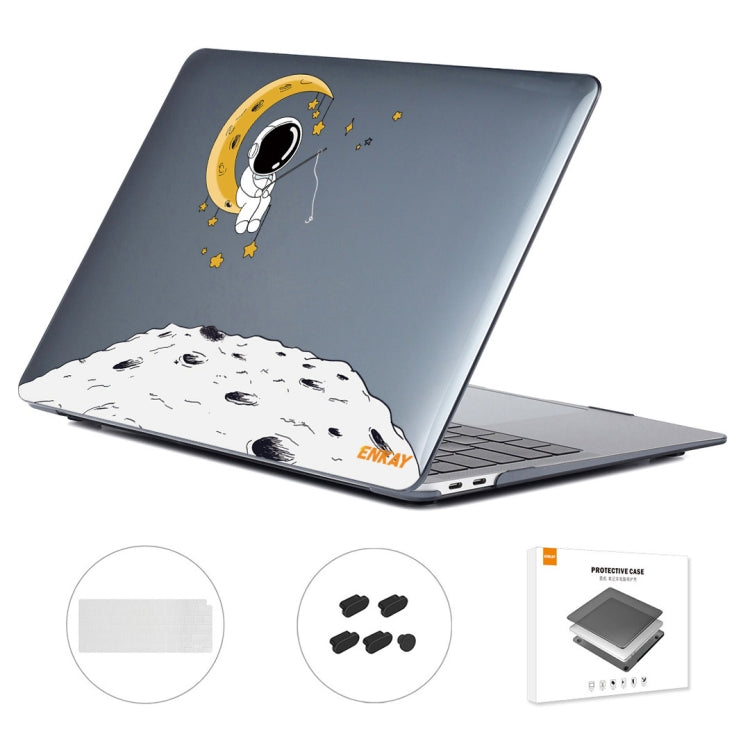 For MacBook Air 13.3 2020 A2179/A2337/A2779 2023 ENKAY Hat-Prince 3 in 1 Spaceman Pattern Laotop Protective Crystal Case with TPU Keyboard Film / Anti-dust Plugs, Version:US(Spaceman No.3) - MacBook Air Cases by ENKAY | Online Shopping UK | buy2fix