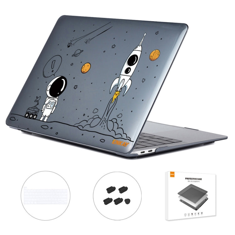 For MacBook Pro 13.3 A2251/A2289/A2338 ENKAY Hat-Prince 3 in 1 Spaceman Pattern Laotop Protective Crystal Case with TPU Keyboard Film / Anti-dust Plugs, Version:US(Spaceman No.1) - MacBook Pro Cases by ENKAY | Online Shopping UK | buy2fix