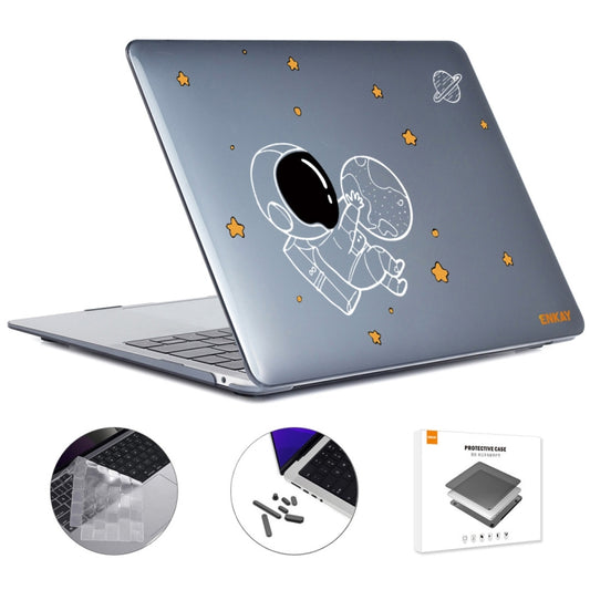 For MacBook Air 13.6 2022/2024 A2681 (M2) / A3113 (M3) ENKAY Hat-Prince 3 in 1 Spaceman Pattern Laotop Protective Crystal Case with TPU Keyboard Film / Anti-dust Plugs, Version:EU(Spaceman No.5) - MacBook Air Cases by ENKAY | Online Shopping UK | buy2fix