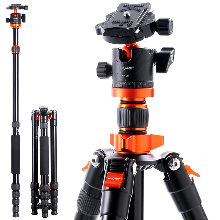 K&F CONCEPT KF09.083V1 Camera Tripod Professional Portable Travel Alloy 5-Sections Tripod Stand - Camera Accessories by K&F | Online Shopping UK | buy2fix