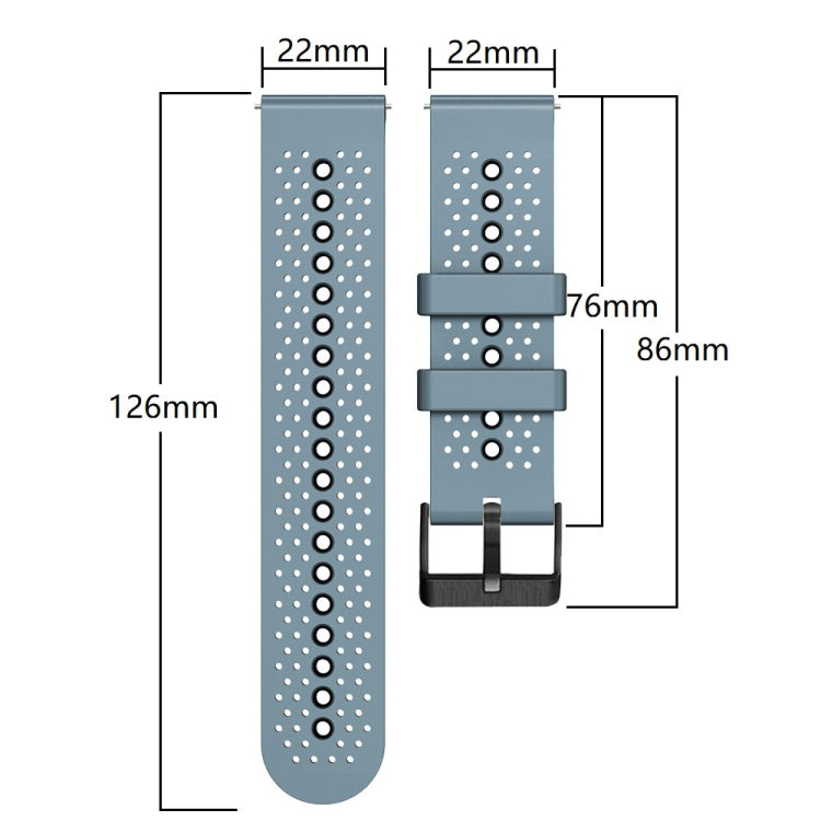 For Garmin Forerunner255 22mm Perforated Two-Color Silicone Watch Band(Black+Orange) - Watch Bands by buy2fix | Online Shopping UK | buy2fix