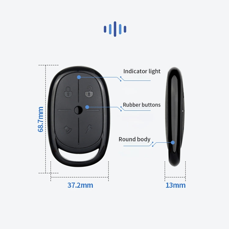 433MHZ 4 Button RF Wireless Remote Control For Light / Door / Alarm System - Security by buy2fix | Online Shopping UK | buy2fix