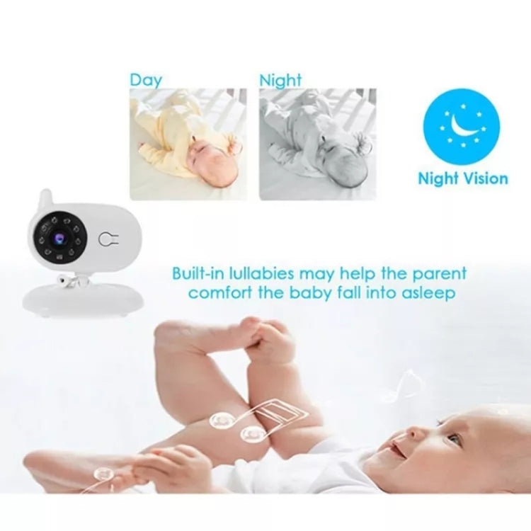 BM850 3.5 inch Wireless Video Color Baby Monitor Night Vision Temperature Monitor(UK Plug) - Security by buy2fix | Online Shopping UK | buy2fix