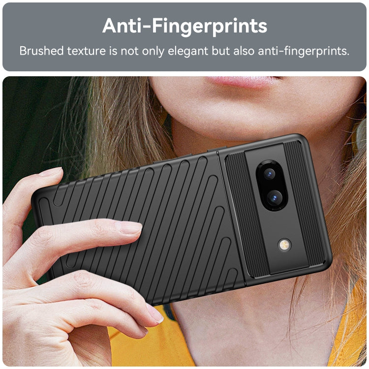 For Google Pixel 7A Thunderbolt Shockproof TPU Phone Case(Black) - Google Cases by buy2fix | Online Shopping UK | buy2fix