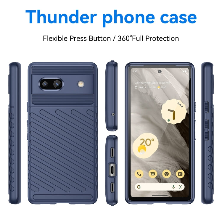 For Google Pixel 7A Thunderbolt Shockproof TPU Phone Case(Blue) - Google Cases by buy2fix | Online Shopping UK | buy2fix