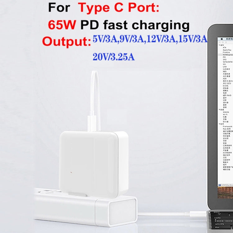 GaN130W 4-Port USB-C PD65W / PD30W Multi Port Type-C Charger for Notebook Series, UK / US Plug - Universal Power Adapter by buy2fix | Online Shopping UK | buy2fix