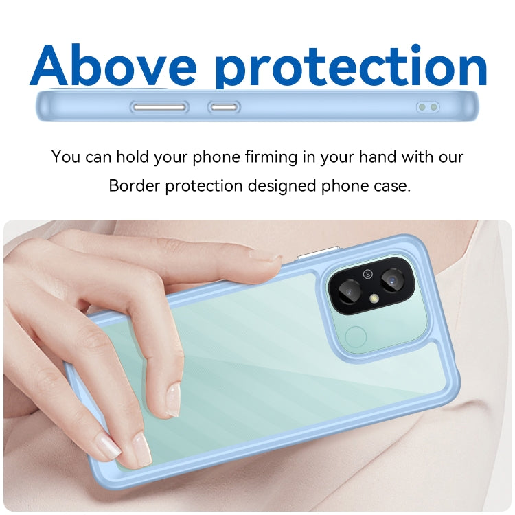 For Xiaomi Redmi 12C Colorful Series Acrylic + TPU Phone Case(Blue) - Xiaomi Cases by buy2fix | Online Shopping UK | buy2fix