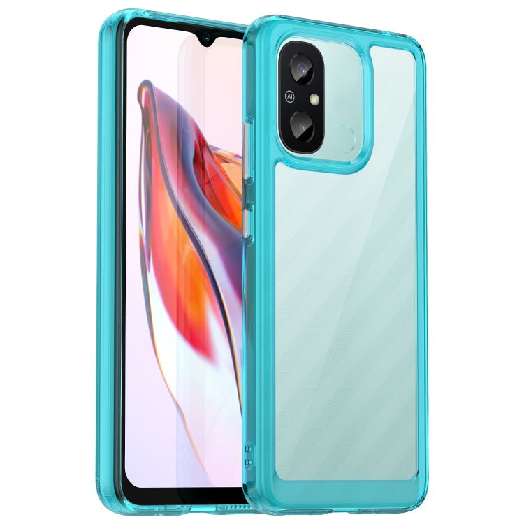 For Xiaomi Redmi 12C Colorful Series Acrylic + TPU Phone Case(Transparent Blue) - Xiaomi Cases by buy2fix | Online Shopping UK | buy2fix