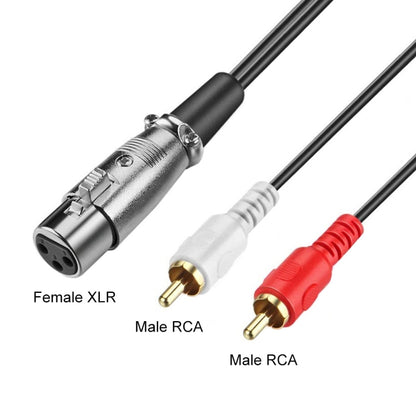 JUNSUNMAY 2 RCA Male to XLR Female Stereo Audio Cable, Cable Length:0.15m -  by JUNSUNMAY | Online Shopping UK | buy2fix