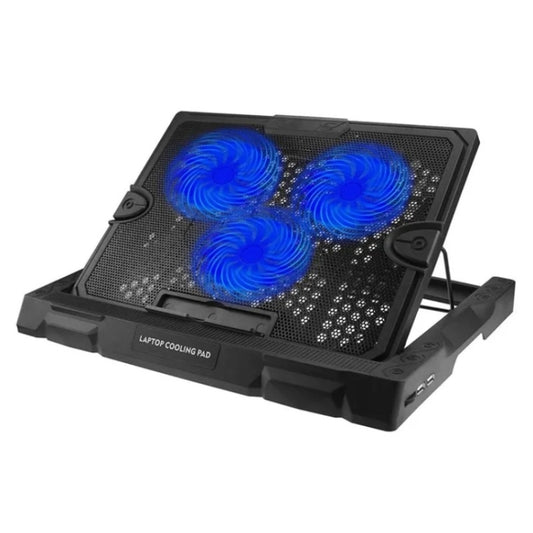 S300 3 Fan Adjustable Wind Speed Desktop Laptop Cooling Pad with Holder(Blue) - Cooling Pads by buy2fix | Online Shopping UK | buy2fix