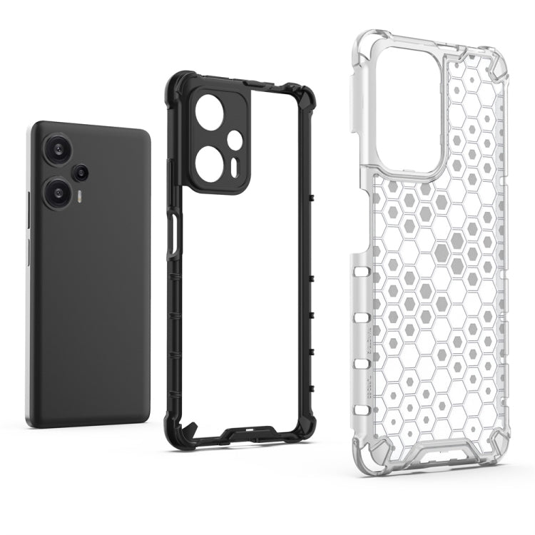 For Xiaomi Poco F5 Pro Shockproof Honeycomb Phone Case(Black) - Xiaomi Cases by buy2fix | Online Shopping UK | buy2fix