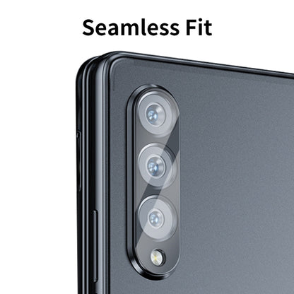 For Smasung Galaxy Fold5 2pcs ENKAY Hat-Prince 9H Rear Camera Lens Tempered Glass Film(Black) - Galaxy Tempered Glass by ENKAY | Online Shopping UK | buy2fix