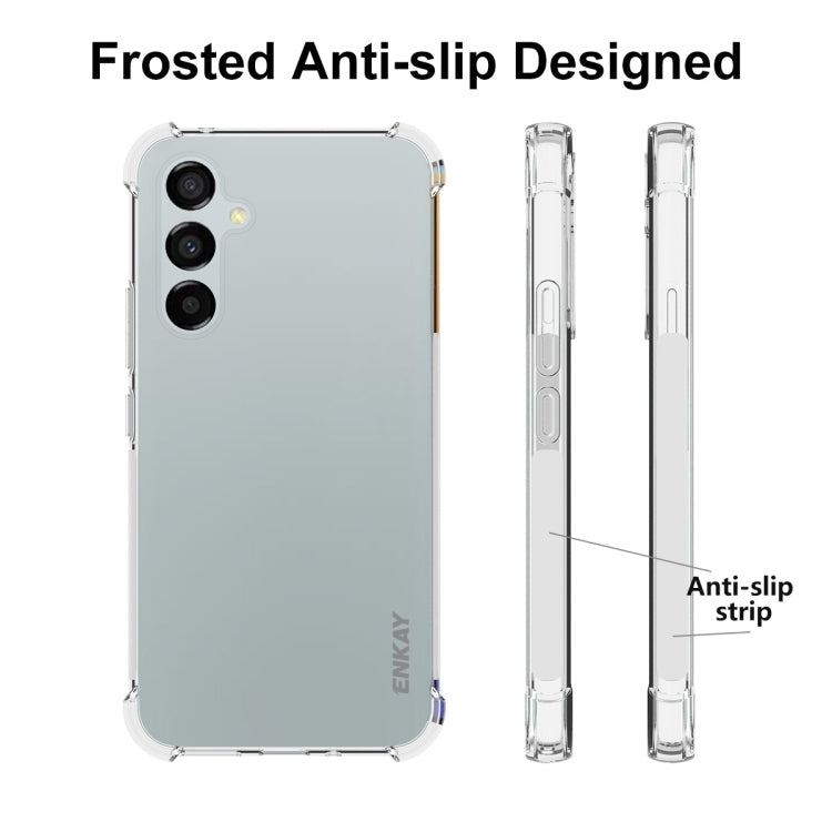 For Smausng Galaxy A54 5G ENKAY Transparent TPU Shockproof Phone Case with Glass Film - Galaxy Phone Cases by ENKAY | Online Shopping UK | buy2fix