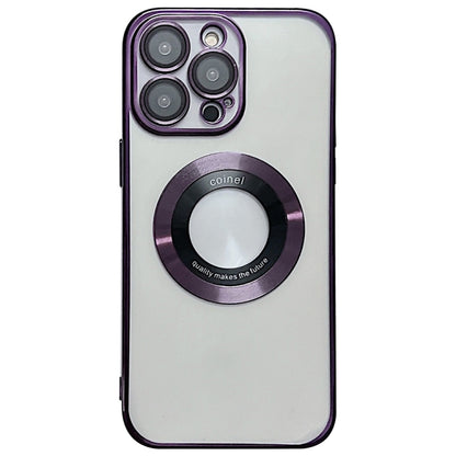 For iPhone 15 Pro Max Magsafe Electroplating TPU Phone Case(Purple) - iPhone 15 Pro Max Cases by buy2fix | Online Shopping UK | buy2fix