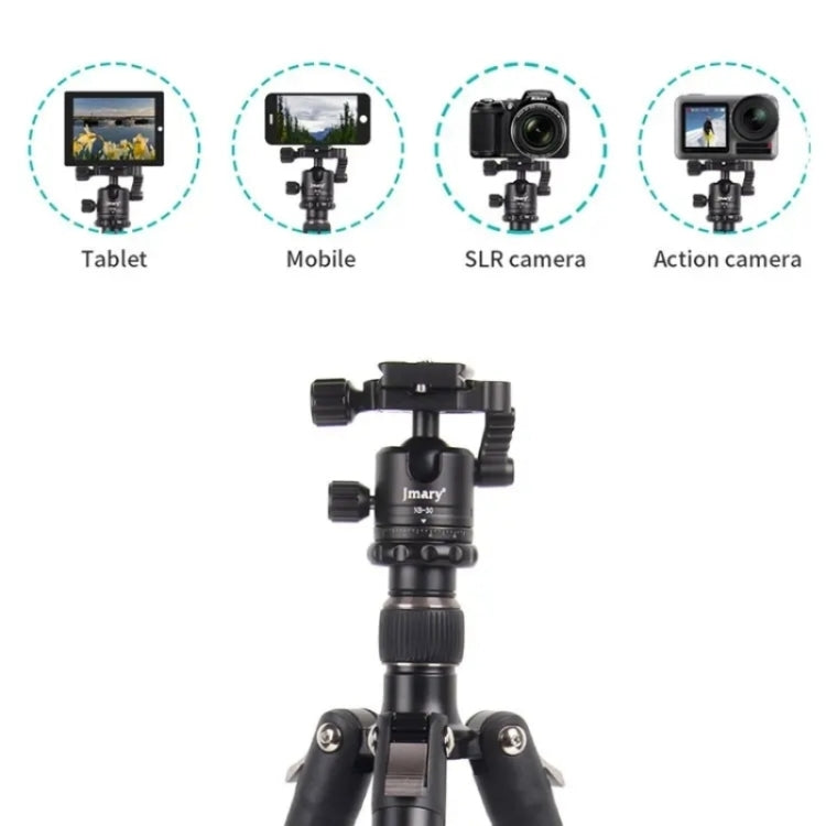 JMARY KT325+NB30 1.6m Portable Aluminum Alloy Action Camera Rotating Tripod Holder - Tripods by Jmary | Online Shopping UK | buy2fix