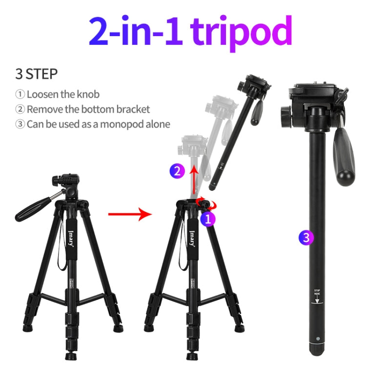 JMARY KP2254 Three colors are available Cell Phone SLR Outdoor Photography Tripod Stand(Black) - Tripods by Jmary | Online Shopping UK | buy2fix