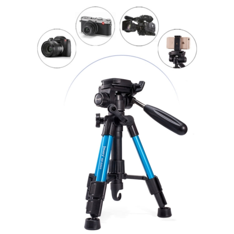 JMARY KP-2203 Portable Aluminum Alloy Telescopic SLR Camera Phone Photography Tripod(Blue) - Tripods by Jmary | Online Shopping UK | buy2fix