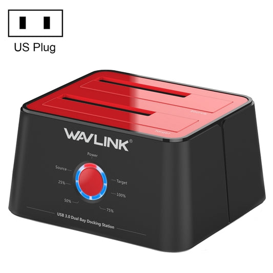 Wavlink ST334U SSD Dual Bay External Hard Drive Docking Station USB 3.0 to SATA I/II/III(US Plug) - External Hard Drives by buy2fix | Online Shopping UK | buy2fix