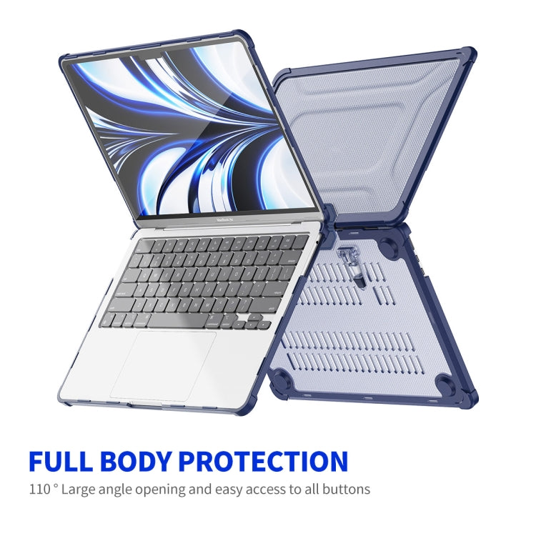 For MacBook Air 13.6 2022/2024  A2681 (M2) / A3113  (M3) ENKAY Hat-Prince 3 in 1 Protective Bracket Case Cover Hard Shell with TPU Keyboard Film / PET Screen Protector, Version:EU(Black) - MacBook Air Cases by ENKAY | Online Shopping UK | buy2fix