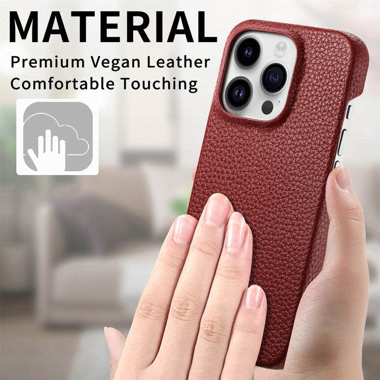 For iPhone 15 Pro Max Litchi Oil Edge Leather Back Phone Case(Red) - iPhone 15 Pro Max Cases by buy2fix | Online Shopping UK | buy2fix