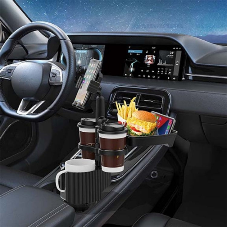 A06 Multifunctional Car Cup Mug Bottle Holder Mobile Phone Mount Stand Food Snack Tray Table(Green) - Car Drink Holders by buy2fix | Online Shopping UK | buy2fix