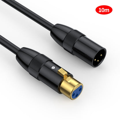 JUNSUNMAY XLR Male to Female Mic Cord 3 Pin Audio Cable Balanced Shielded Cable, Length:10m - Microphone Audio Cable & Connector by JUNSUNMAY | Online Shopping UK | buy2fix