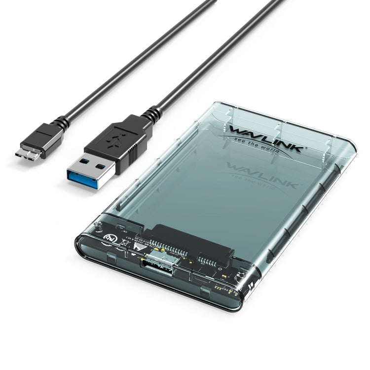 WAVLINK ST239 USB3.0 Transparent SATA External Solid-state SSD 2.5-inch Mobile Hard Disk Case - HDD Enclosure by buy2fix | Online Shopping UK | buy2fix