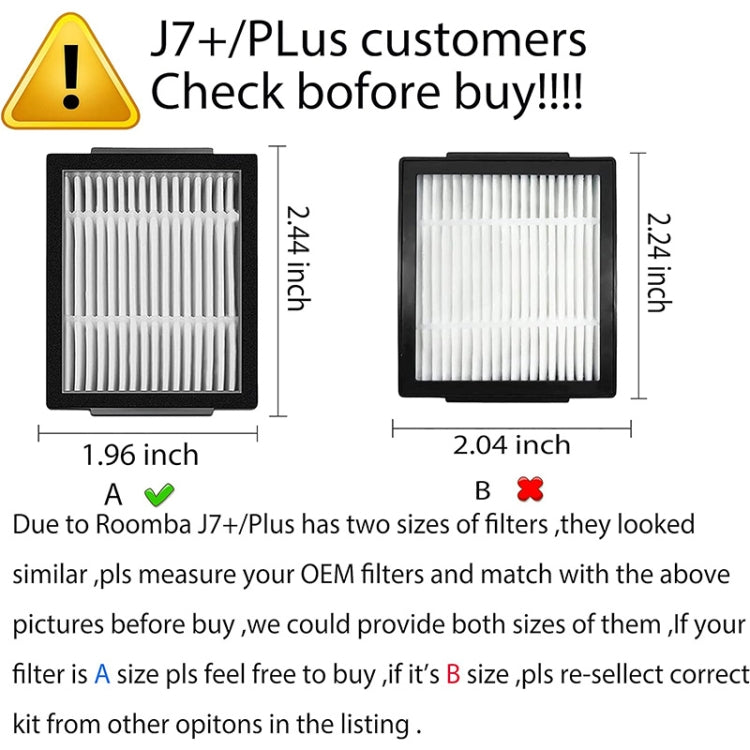 JUNSUNMAY 6pcs Clean Filter Replacement for iRobot Roomba E6 / E7 - Other Accessories by JUNSUNMAY | Online Shopping UK | buy2fix