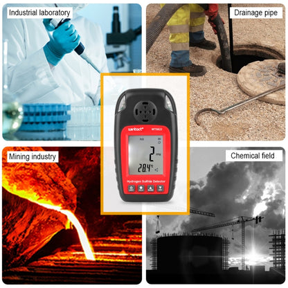 WINTACT WT8822 Hydrogen Sulfide Detector Independent H2S Gas Sensor Warning-up High Sensitive Poisoning Alarm Detector - Gas Monitor by Wintact | Online Shopping UK | buy2fix