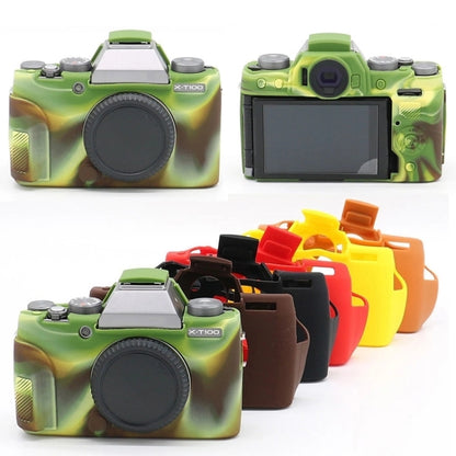 Richwell Soft Silicone TPU Skin Body Rubber Camera Case Bag Full Cover for Fujifilm Fuji X-T100 Digital Camera(Camouflage) - Camera Accessories by Richwell | Online Shopping UK | buy2fix