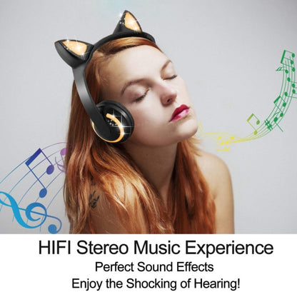 ZW19 LED 7 Colors light Bluetooth Stereo Wireless Headphones Cat Ear Flashing Glowing  Gaming Headset Earphone(Deer Fairy) - Headset & Headphone by buy2fix | Online Shopping UK | buy2fix