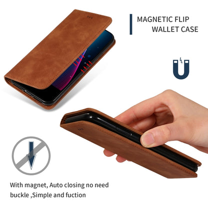 For Galaxy A51 Retro Skin Feel Business Magnetic Horizontal Flip Leather Case(Brown) - Galaxy Phone Cases by buy2fix | Online Shopping UK | buy2fix