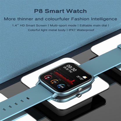 P8 1.4 inch Color Screen Smart Watch IPX7 Waterproof,Support Call Reminder /Heart Rate Monitoring/Sleep Monitoring/Blood Pressure Monitoring/Blood Oxygen Monitoring(Black) - Smart Wear by buy2fix | Online Shopping UK | buy2fix