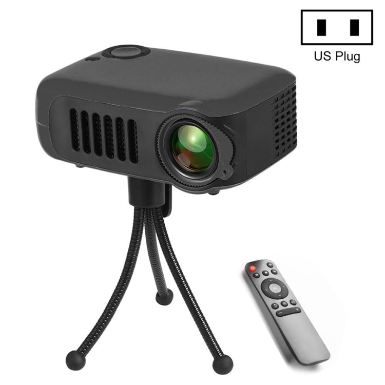 A2000 Portable Projector 800 Lumen LCD Home Theater Video Projector, Support 1080P, US Plug (Black) - Consumer Electronics by buy2fix | Online Shopping UK | buy2fix