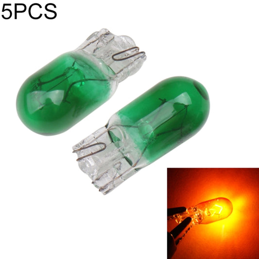 5 PCS T10 12V 5W Car Instrument Light Reading Light(Green) - Instrument Lights by buy2fix | Online Shopping UK | buy2fix
