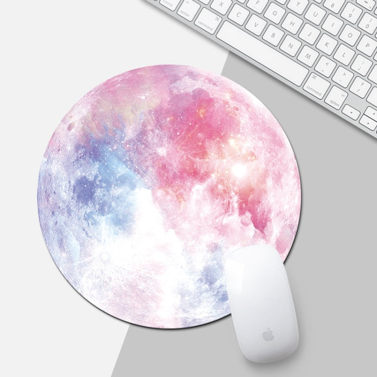 Rainbow Color Moon Pattern Circular Mouse Pad, Diameter: 22cm - Computer & Networking by buy2fix | Online Shopping UK | buy2fix