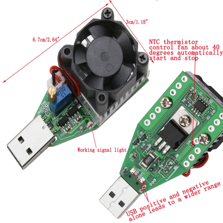 USB Adjustable Constant Current Electronic Discharger Load Anti-Aging Intelligent Discharge Resistance Tester - Consumer Electronics by buy2fix | Online Shopping UK | buy2fix