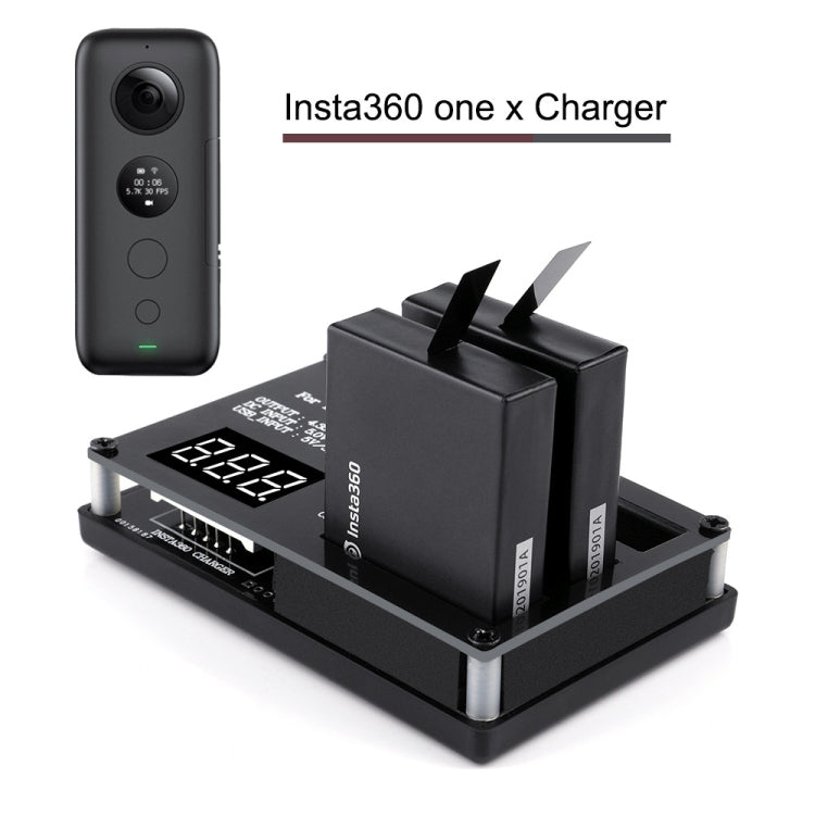 Micro USB Triple Battery Charger for Insta360 ONE X Panoramic Camera(Eu Plug) - DJI & GoPro Accessories by buy2fix | Online Shopping UK | buy2fix