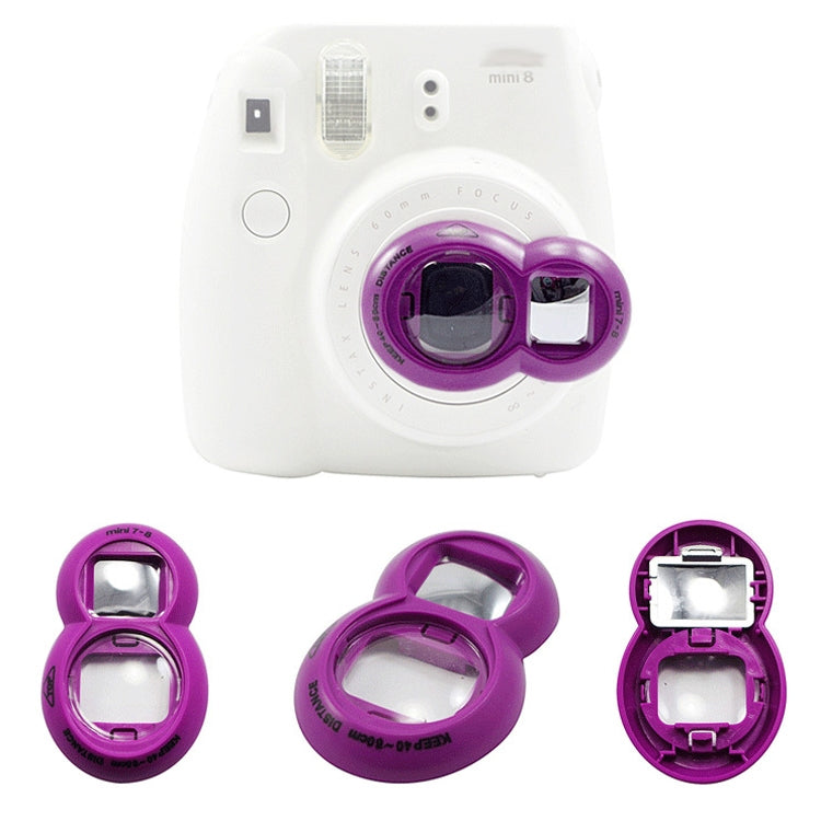 2PCS Selfie Mirror for Polaroid Mini7s / Mini8(Purple) - Camera Accessories by buy2fix | Online Shopping UK | buy2fix