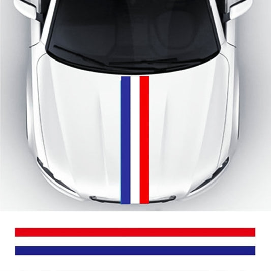 Flag Striped Car Hood Vinyl Sticker Body Decal(france) - Decorative Sticker by buy2fix | Online Shopping UK | buy2fix