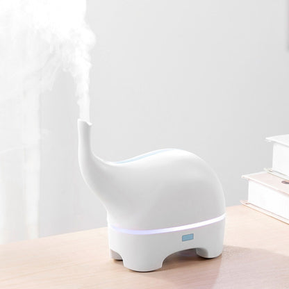 Mini Elephant Style 2.4MHz Ultrasound Household Air Purification USB Charging LED Light Humidifying Aromatherapy Purifier, Size:165x77.4x155 mm(White) - Home & Garden by buy2fix | Online Shopping UK | buy2fix