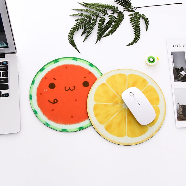 2 PCS 22cm Cute Fruit Series Round Mouse Pad Desk Pad Office Supplies(Watermelon) - Computer & Networking by buy2fix | Online Shopping UK | buy2fix